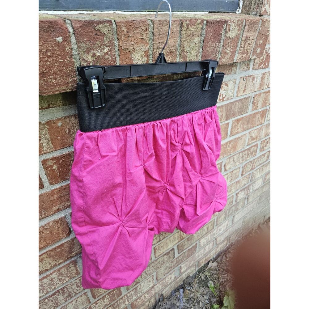 Vintage Sensational Bubble Skirt Pintuck Puff Hem Smocked High Waist Y2K Large